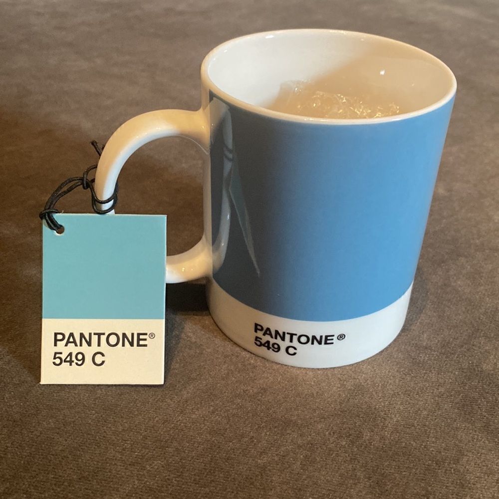 Pantone 549 C Light Blue Coffee Mug Whitbread Wilkinson Fine China NEW with Tags